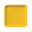 7.25" Square Lunch Plates: School Bus Yellow (18)