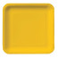 9" Square Dinner Plates: School Bus Yellow (18)