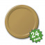 8.75" Dinner Plates: Glittering Gold (24)