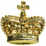 Metallic Crown Decorations: Gold (12)