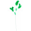 Feather Flower Floral Spray: Green