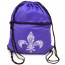 Mardi Gras Fleur De Lis Bead Bag: Purple