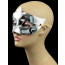 Plastic Crown Eye Mask: Silver/Cream