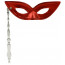 Metallic Cat Eye Stick Mask: Red