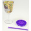 Let the Good Times Roll Mardi Gras Insulated Wine Glass w Lid/Straw