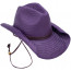 Rolled Brim Cowboy Hat: Purple