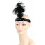 Black Sequin Flapper Head Band with Feather