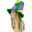 Mardi Gras Patchwork Hat with Dreads