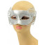 Plastic Filigree Mask: Silver