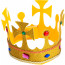 Gold Glittered King's Crown