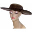 Brown Distressed Faux Leather Tricorn Hat