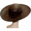 Brown Distressed Faux Leather Tricorn Hat