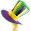 Mardi Gras Striped Tall Hat
