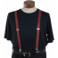 Red Metallic Elastic Suspenders