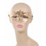 Gold  Metal Filigree Mask With Silver Rhinestones