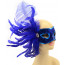 Sapphire Sequin Feather Mask: Light Blue