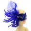 Sapphire Sequin Feather Mask: Purple
