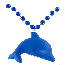 Light-Up Dolphin Necklace On Royal Blue Beads