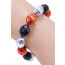 Spiral Bead Bracelet: Red, Silver & Black