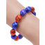 Spiral Bead Bracelet: Blue & Red