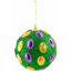 4" Mardi Gras Glitter Jewel Ornament Balls (3 Asst)