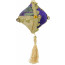 Assorted Mardi Gras Fabric Covered Ornaments (Set of 4)