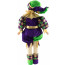 30" Standing Velvet Harlequin Mardi Gras Jester Doll
