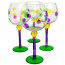 Mardi Gras Dot Wine Glass (Set of 4)