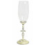 Fleur De Lis Enamel Ivory Champagne Flute Glass