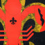 Crawfish Fleur de Lis Garden Flag: Black