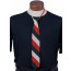 Beaded Necktie: Red, Black & Silver