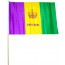 Mardi Gras Stick Flag: 14" x 18"