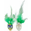 2" Feather Mask Pin: Green (12)