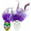 2" Feather Mask Pin: Purple (12)