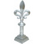 Fleur De Lis Column: Silver