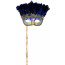 Blue Feathertop Princess Mask on Stick
