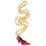 Red High Heel Shoe Necklace