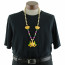 Mardi Gras Crown & Flags Bead Necklace