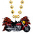 Red Hot Motorcycle Necklace