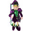 20" Purple Mardi Gras Elf Jester Doll
