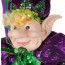 20" Purple Mardi Gras Elf Jester Doll