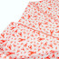 54" White Square Table Topper: Red Crawfish Pattern