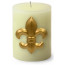 Fleur De Lis Gold Candle Pin: 4"