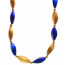 Satin Swirls Necklace: Blue & Gold