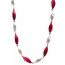 Satin Swirls Necklace: Red & White