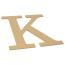 10" Decorative Wood Letter: K
