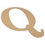 10" Decorative Wood Letter: Q