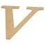 10" Decorative Wood Letter: V