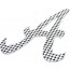 10" Script Houndstooth Letter: A