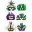 Assorted Mardi Gras Feather Masks (6)